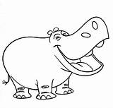 Hippo Coloring Pages Baby Hippopotamus Cute Getcolorings Color Printable Colo Kids Print Getdrawings sketch template