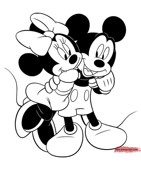 mickey mouse  minnie coloring pages coloring home