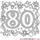 Coloring Birthday 80 Happy Pages Sheets Years Sheet Title Coloringpagesfree sketch template