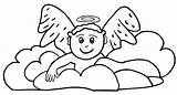 Coloring Pages Clouds Angel Cloud Printable Kids Drawing Sheets Sun Angels Halo Children Color Drawings Getdrawings Clipart Clipartbest Popular Templates sketch template