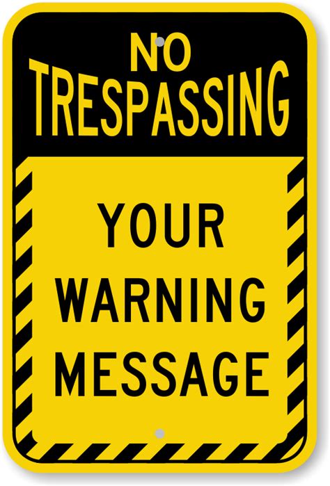 custom  trespassing signs personalize signs