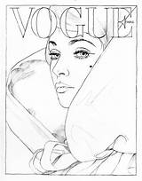 Vogue Coloring Covers Paris Color Para Colorear Pages Book Fashion Books Favorite Magazine Moss Fr Drawing Drawings Choose Board sketch template