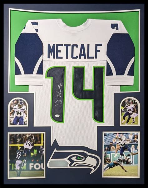 Framed Seattle Seahawks Dk Metcalf Autographed Signed Jersey Jsa Coa