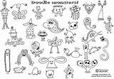 Coloring Doodles Monster Draw Drawings Monsters Drawing Pages Gif Pencil Doodle Easy Cute Fun Basic Kids Cool Funny Printable Sketches sketch template