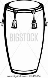 Conga Drum Bigstock sketch template