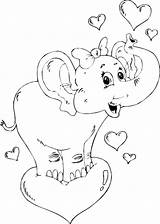 Elephant Heart Coloring Friends sketch template