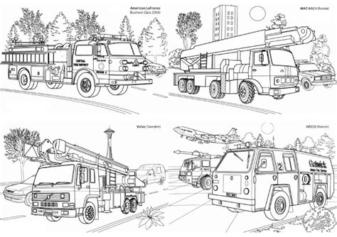 coloring firetrucks coloring book truck coloring pages etsy