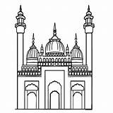 Mosque Colouring Sultan Ahmed Nabawi Sketsa Aqsa Kremlin Kazan Webstockreview Hagia Sophia Inspirasi sketch template