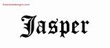 Jasper Name Designs Tattoo Blackletter Printable Freenamedesigns sketch template