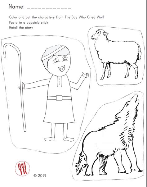 boy cried wolf coloring coloring pages