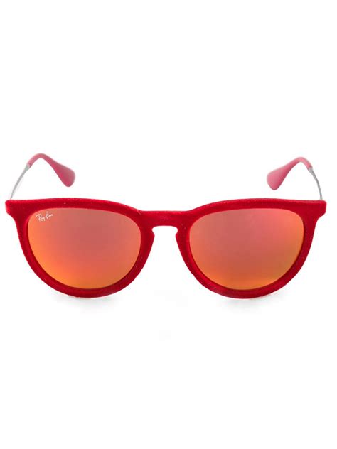 ray ban erika velvet sunglasses  red  men lyst