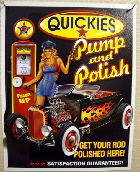 lol quickies pump and polish tin metal sign ford vintage antique ch… customs muscle cars rat