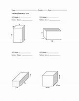 Surface Area Volume Worksheet Worksheets Prism Rectangular Worksheeto Via sketch template
