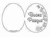 Pasqua Uovo Biglietto Colorare Biglietti Bigliettidastampare Pasquali Pulcino Bambini sketch template