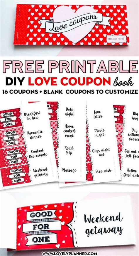16 Free Printable Diy Love Coupons For Couples Lovely Planner