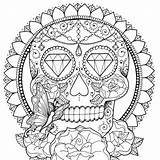 Caveira Skulls Muertos Suger Drawing Ausmalbilder sketch template