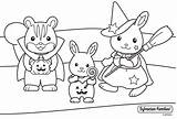 Coloring Pages Sylvanian Families Critters Calico Halloween Family Printable Costumes Colouring Costume Color Drawing Coloriage Puppy Dessin Imprimer Sheets Kleurplaten sketch template