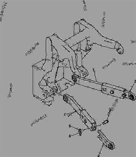 adjusting  link   point hitch bulldozer komatsu dp  work equipment parts