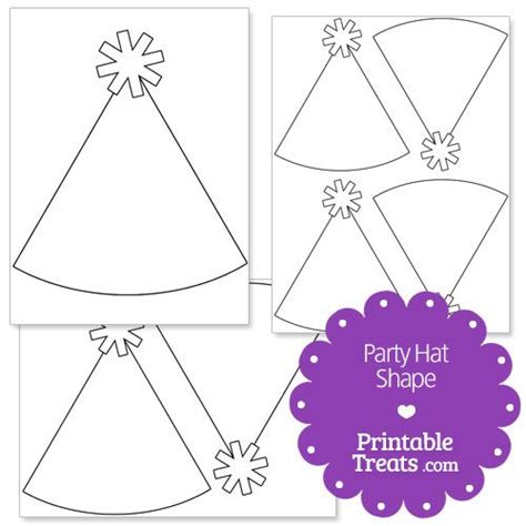printable party hat shape template party hat template party hat