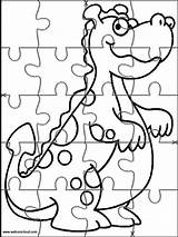 Puzzles Coloring Printable Jigsaw Pages Kids Puzzle Cut Animals Animal Color Colouring Para Rompecabezas Colorear Imprimir Choose Board Animales Dinosaur sketch template