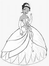 Tiana Coloring Disney Pages Princess sketch template