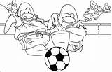 Coloring Pages Soccer Teamwork Penguins Printable Playing Color Getdrawings Getcolorings Print Cleats April sketch template