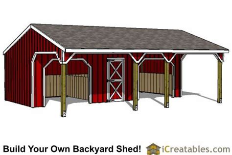 stall run  shed  tack room small horse barns