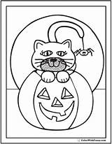 Coloring Halloween Pages Printable Pdf Pumpkin Cat Moon Sheets Holiday Color Kids Print Own Make Getcolorings Jack Colorwithfuzzy Book Animal sketch template