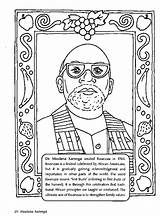 Coloring History Month Pages African American Kids Printable Sheets Malcolm Kwanzaa Activities Karenga Sheet Books Maulana Colouring Colors Color Dr sketch template