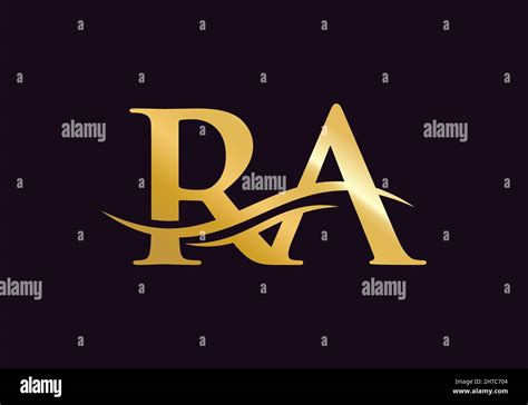 Ra Logo Design Premium Letter Ra Logo Design With Water Wave Concept
