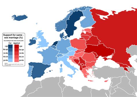 support for same sex marriage in europe oc by u bauer091