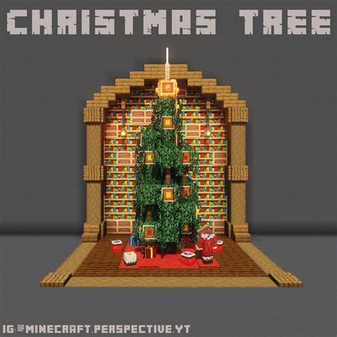 minecraft perspective  instagram     brand  christmas tree design tag