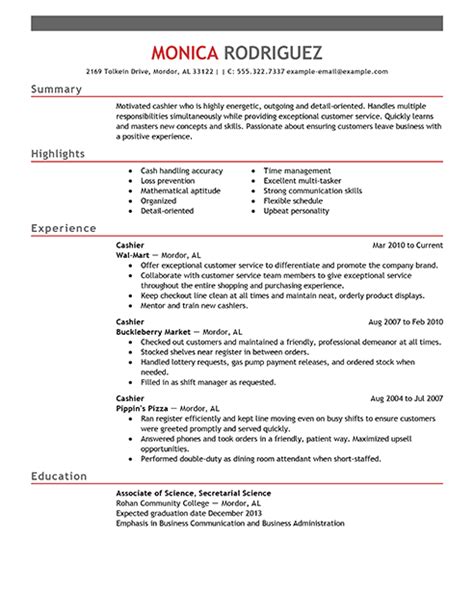 resume examples  cashier cashier examples resume resumeexamples