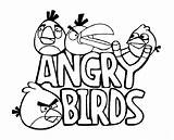 Angry Birds Coloring Kids Pages Characters Print sketch template