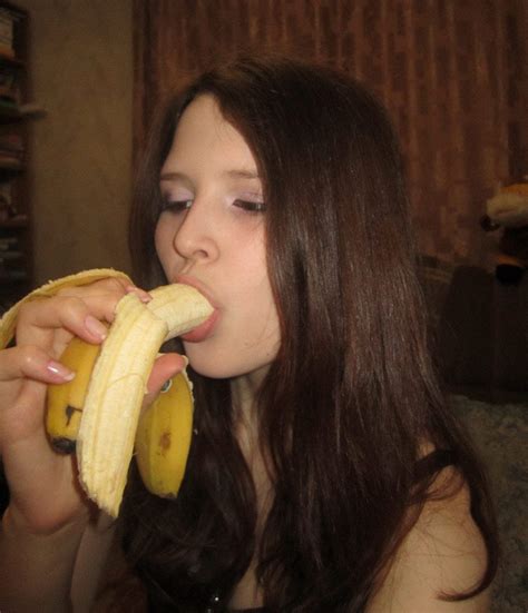 beautiful russian teen shows how to suck cock on banana