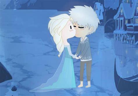 elsa from frozen and jack frost from rise of the guardians description