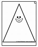 Coloring Pages Printable Triangle Pre School Sharma Swati sketch template