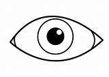 Eye Coloring Printable Pages Yeux Coloriage Large sketch template