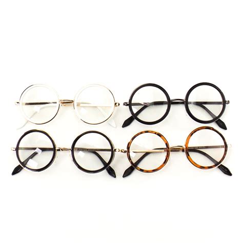 90s fake eyeglasses clear lens glasses oversize round etsy