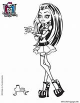 Frankie Coloring Stein Pages Printable Monster High Monsterhigh Print Color Printables Dislocated Hand Choose Board Hellokids sketch template