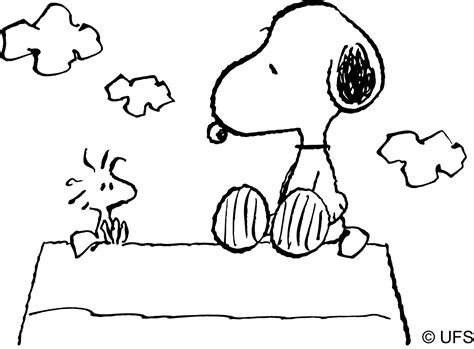 snoopy coloring pages    print