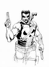 Punisher Coloring sketch template
