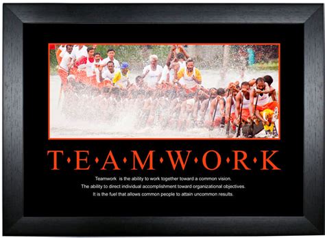 Team Work Motivational Poster Photographic Paper