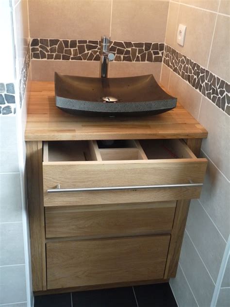 meuble de salle de bain en chene massif par mikabois sur lair du bois