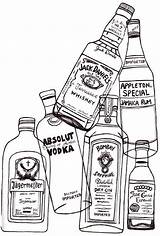 Alcohol Liquor Vodka sketch template