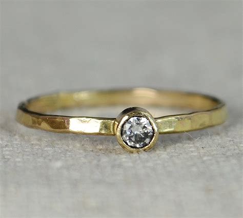 amazoncom  gold filled cz diamond ring handmade