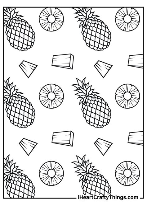 pineapple coloring pages   printables