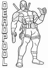 Deadpool Coloring Pages Print sketch template