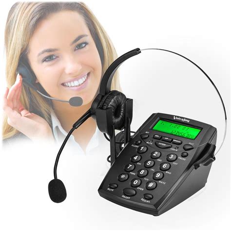 voicejoy headset telephone desk phone headphones headset hands