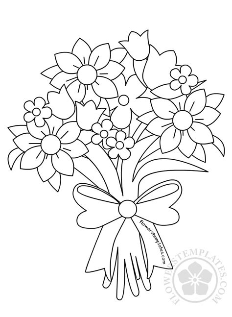 beautiful flower bouquet coloring page coloring home